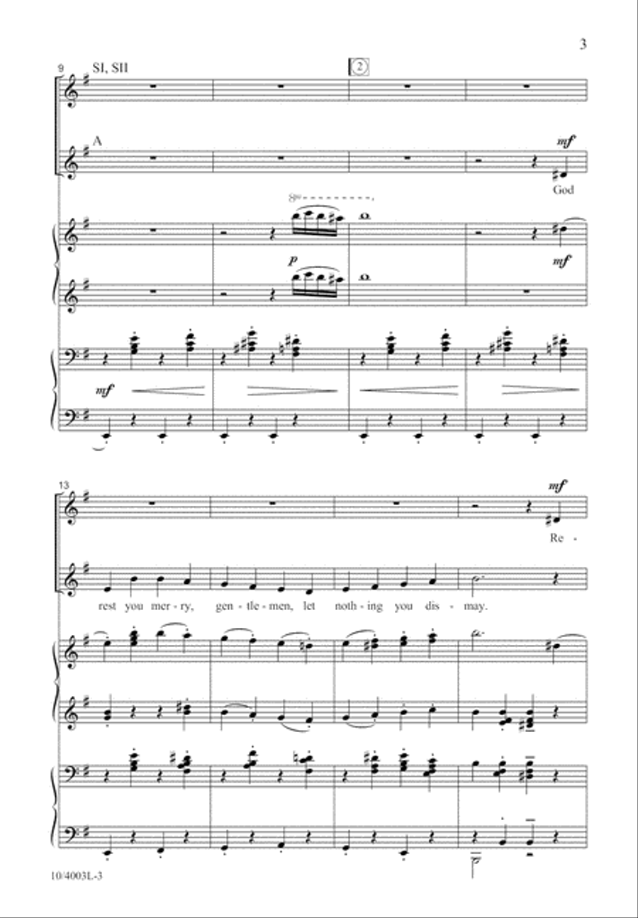 God Rest You Merry, Gentlemen SSA scores gallery preview page 4