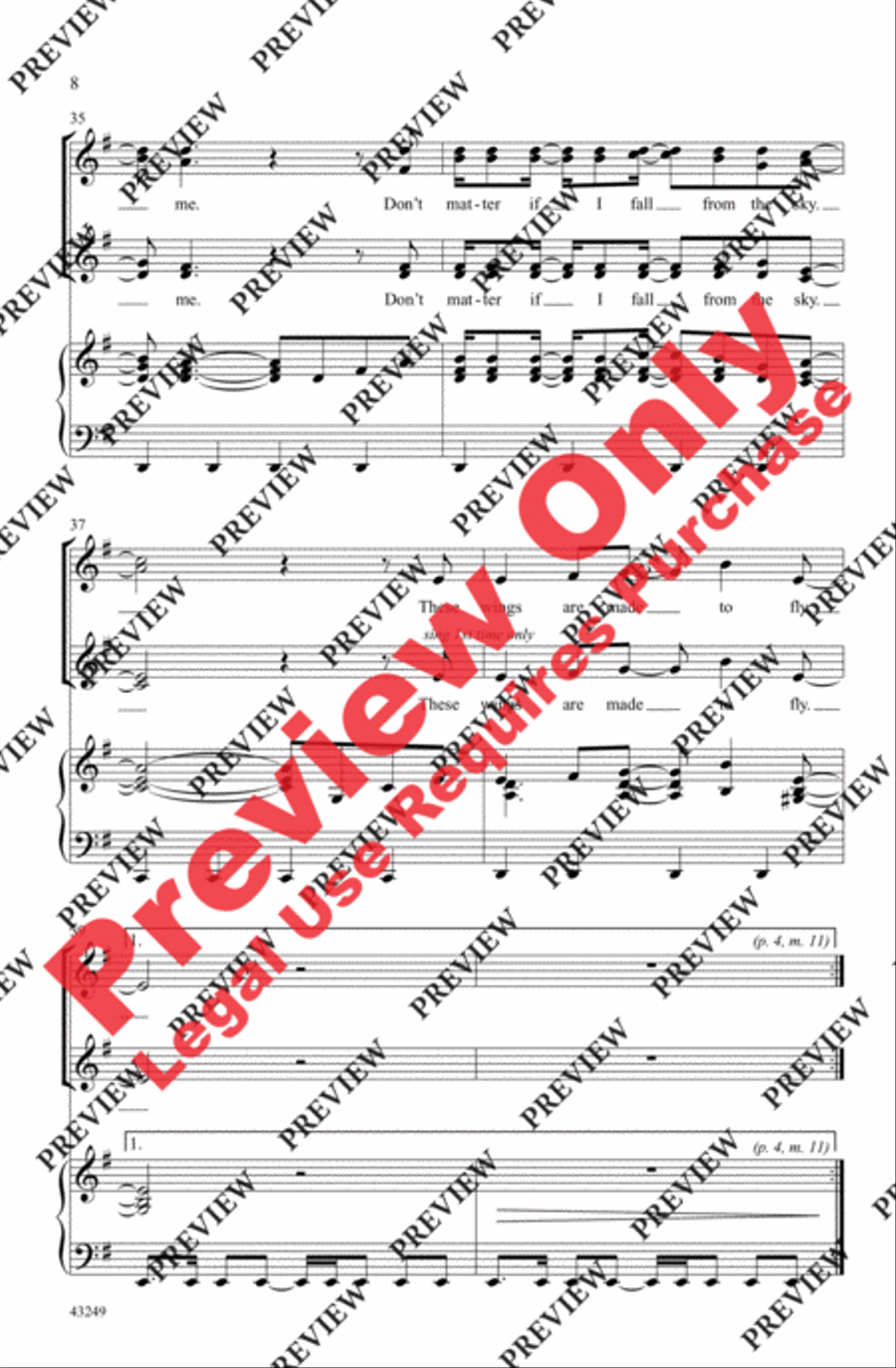 Wings Women's Choir scores gallery preview page 8
