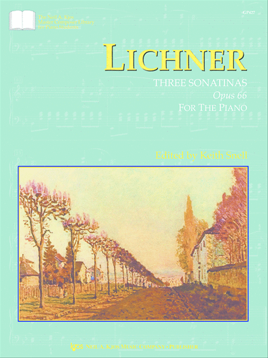 Book cover for Lichner: Three Sonatinas, Opus 66