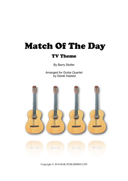 Match Of The Day by Derek Hasted Guitar Ensemble - Digital Sheet Music