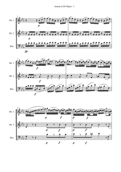Sonata in Eb Major K.282 for Double Reed Trio image number null