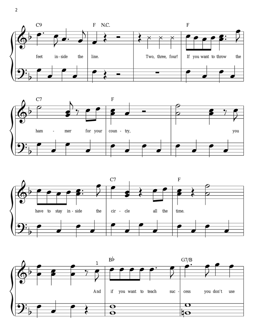The Hammer The Hammer Easy Piano scores gallery preview page 2