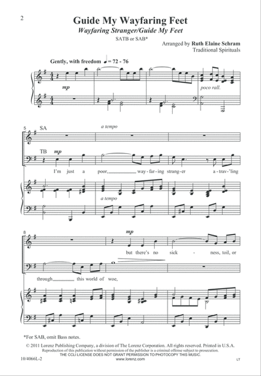 Guide My Wayfaring Feet 4-Part scores gallery preview page 3