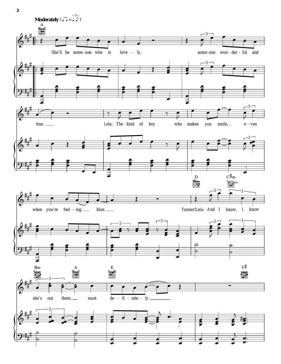Meant To Be Piano, Vocal, Guitar scores gallery preview page 2