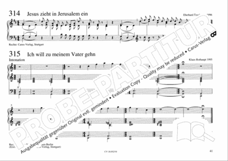 Esslinger Orgelbuch, Bd I-III Organ Solo scores gallery preview page 58