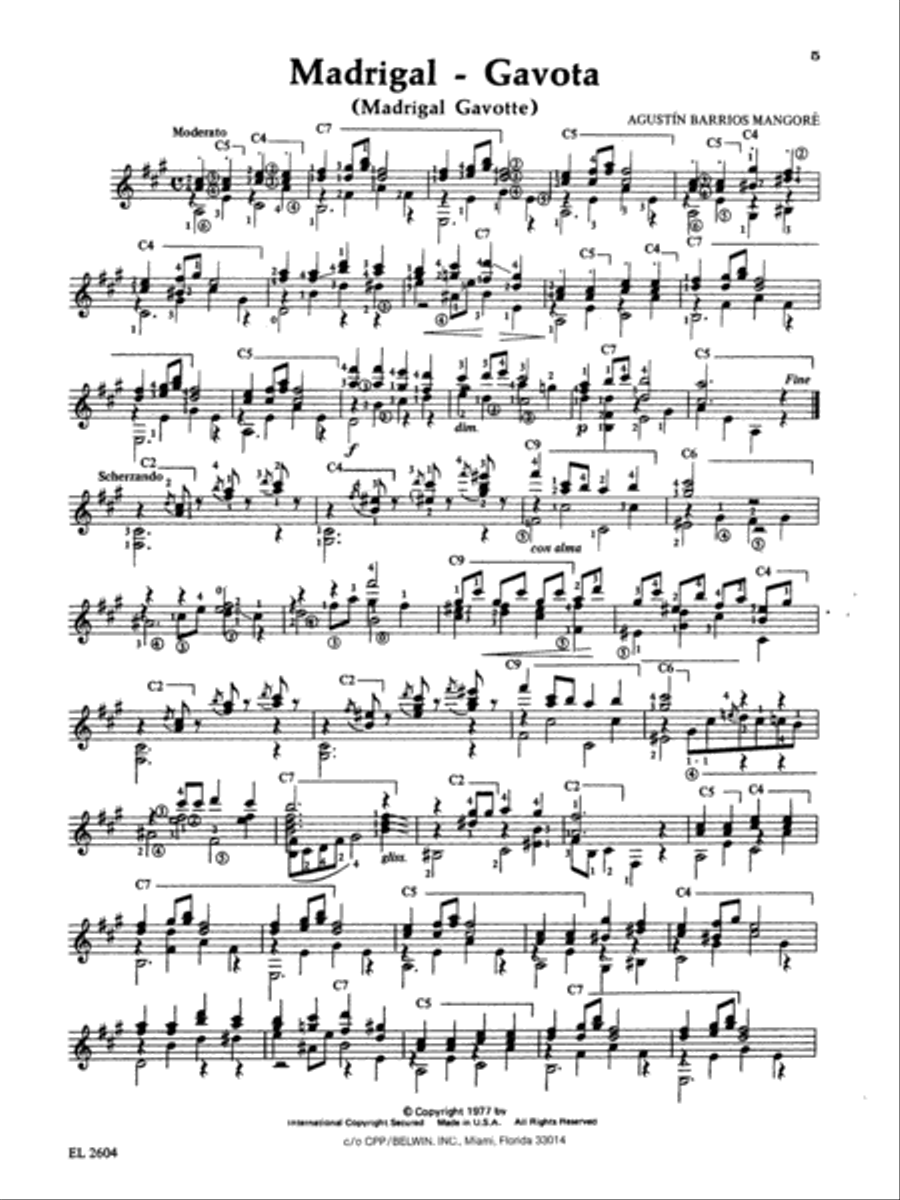Guitar Works of Agustin Barrios Mangore, Volume 3 Acoustic Guitar scores gallery preview page 4