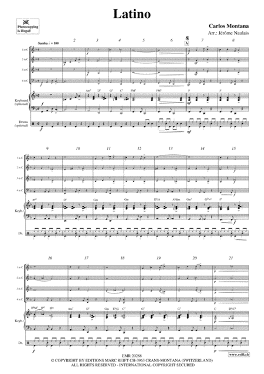Latino Concert Band scores gallery preview page 3