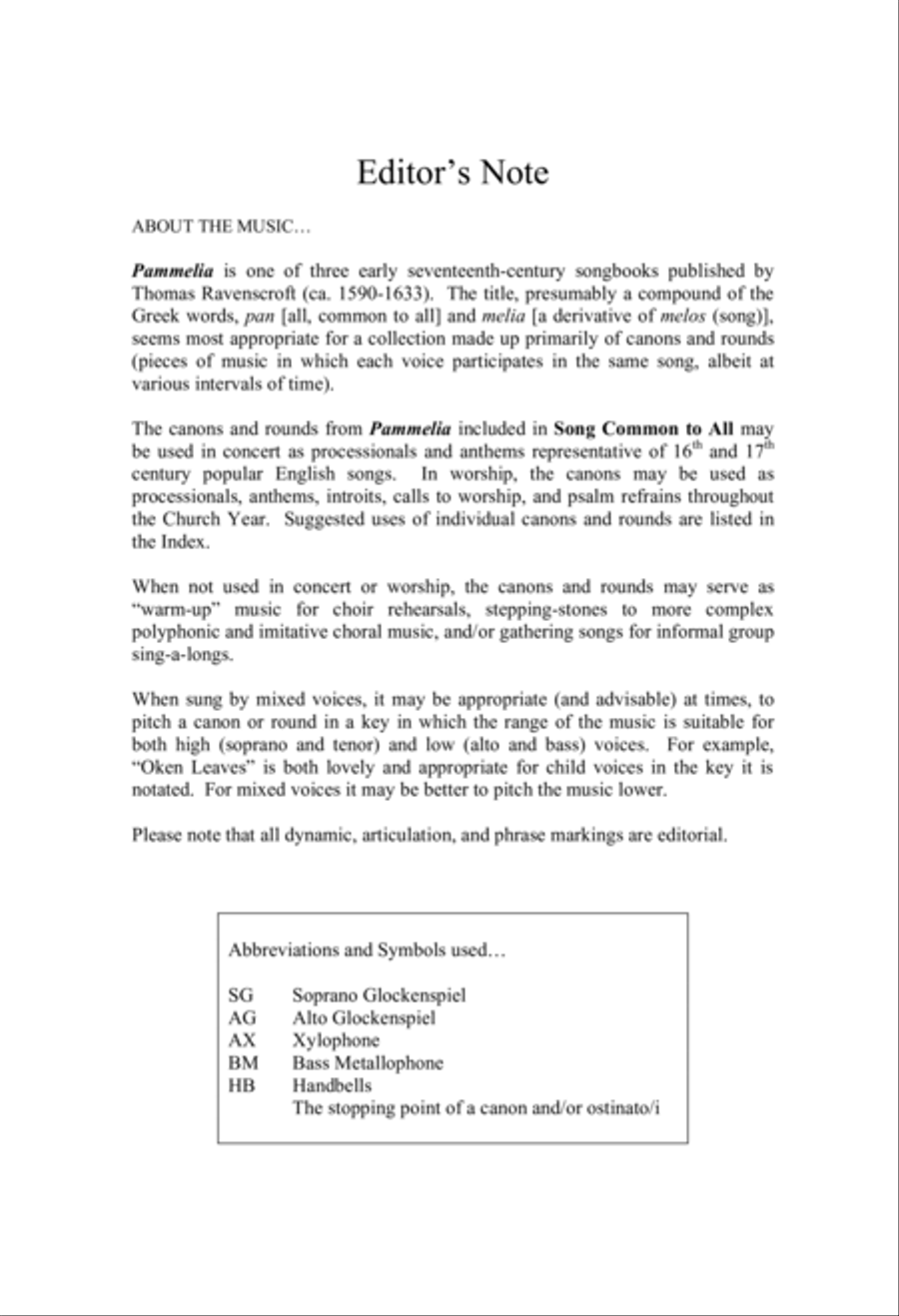 Song Common to All Unison Choir scores gallery preview page 2