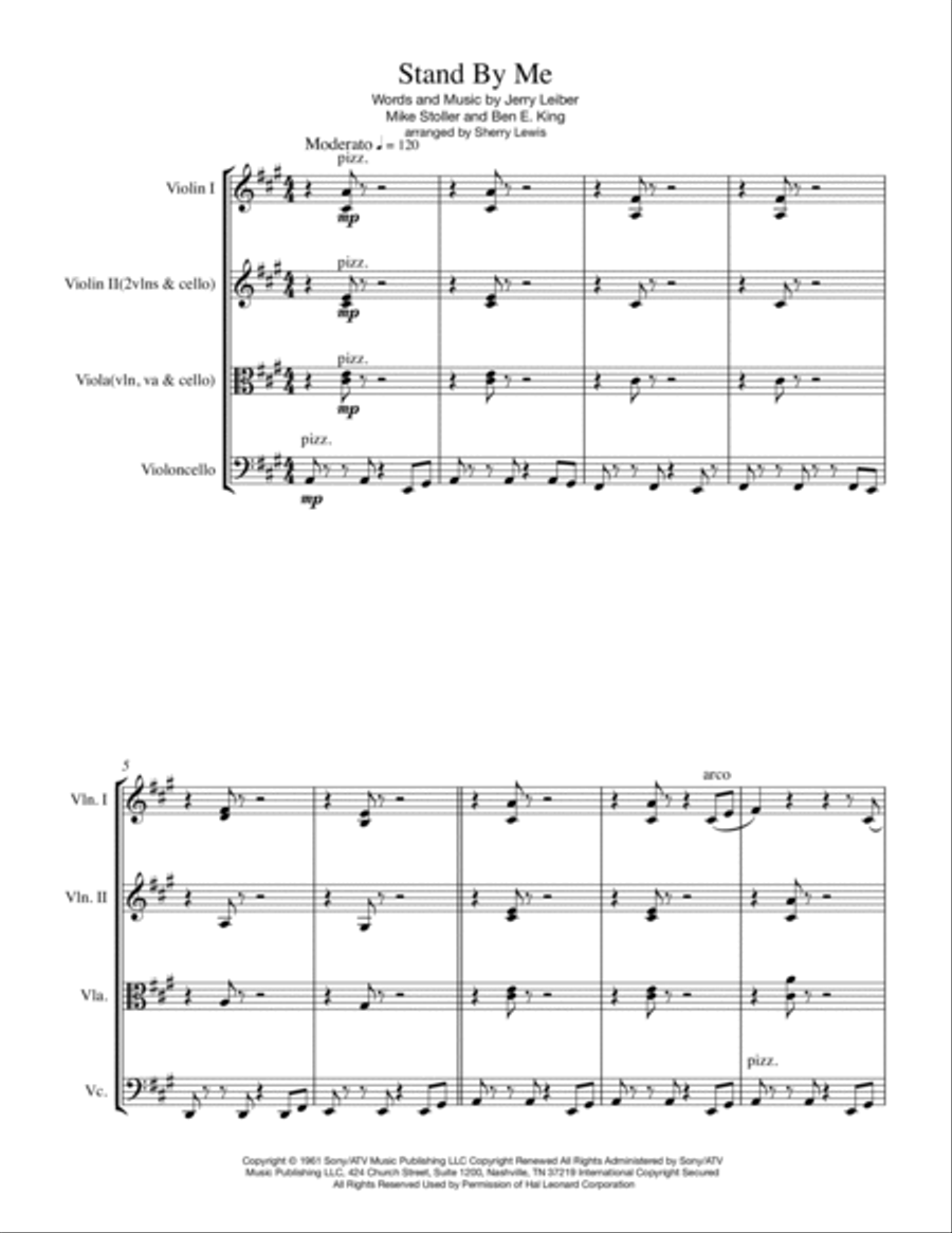 Stand By Me String Trio scores gallery preview page 4