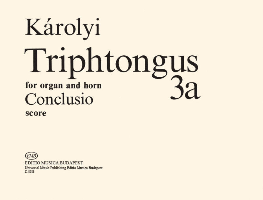 Triphtongus 3 A Conclusio