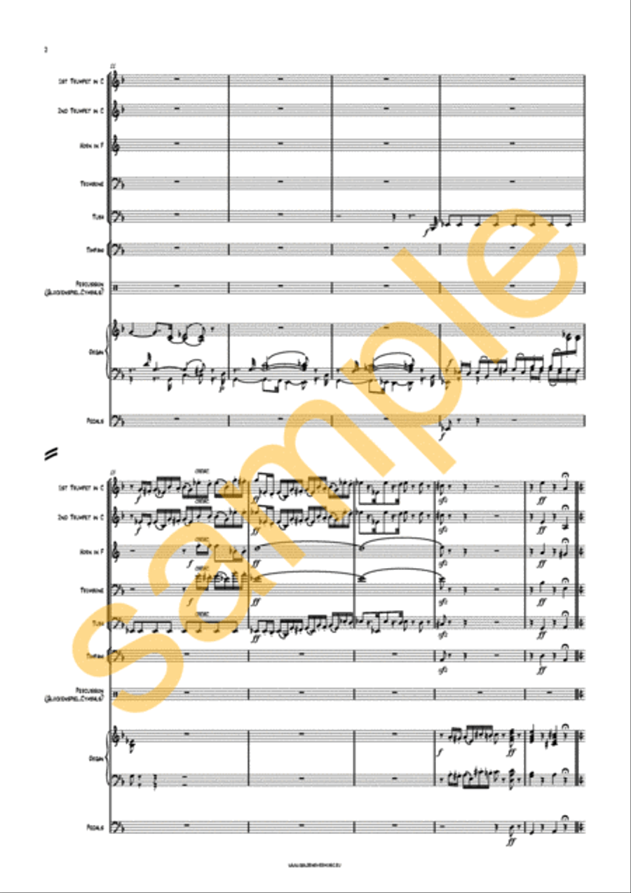 Symphony no. 1 opus 42 for Organ and Orchestra Organ scores gallery preview page 3