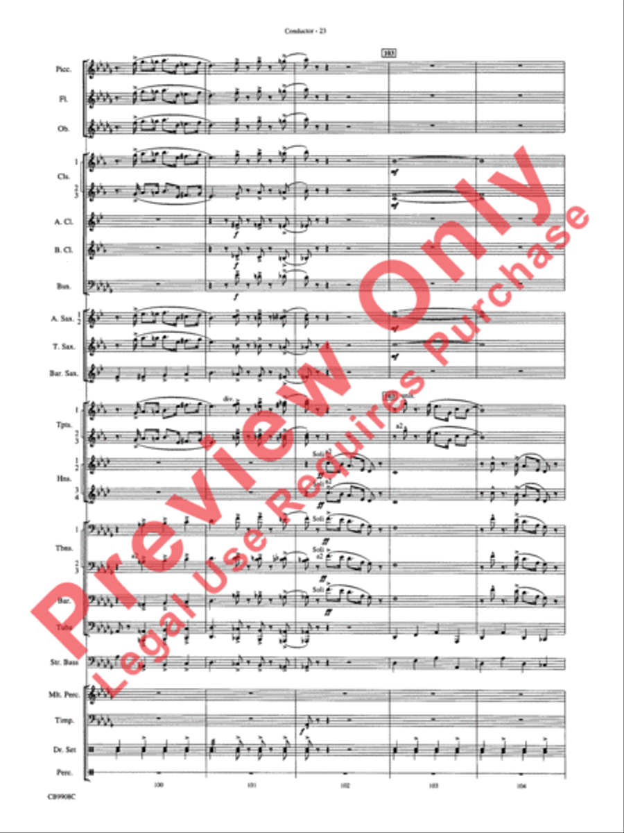 Swing's the Thing Concert Band scores gallery preview page 26