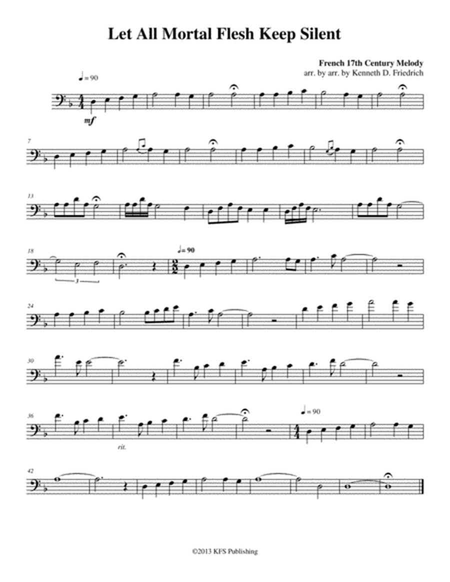 52 Selected Hymns for the Solo Performer - trombone or euphonium