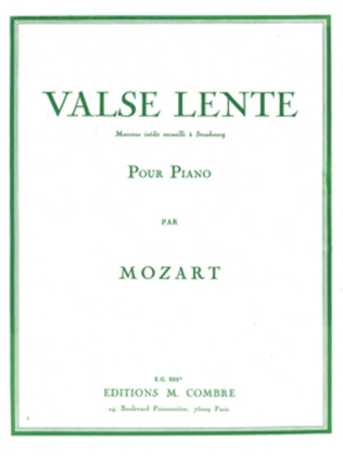 Book cover for Valse lente