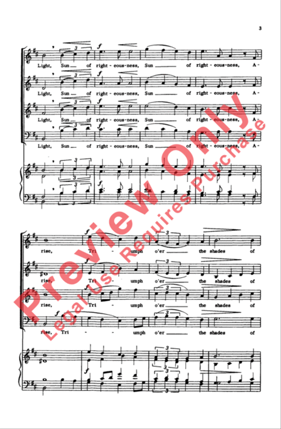 Christ, Whose Glory Fills the Skies 4-Part scores gallery preview page 3