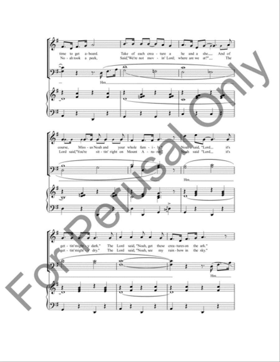 Noah Found Grace In The Eyes Of The Lord 4-Part scores gallery preview page 6