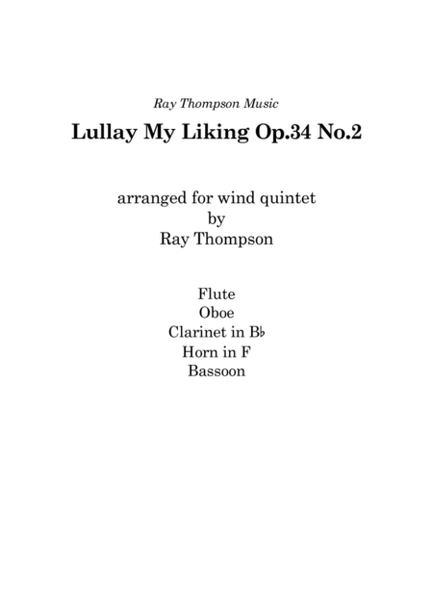 Holst: Lullay My Liking (4 Carols for A Capella Choir Op.34 No.2) - wind quintet image number null