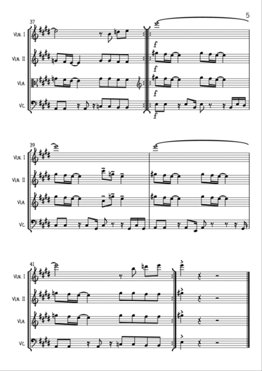 Lovely Day String Trio scores gallery preview page 5