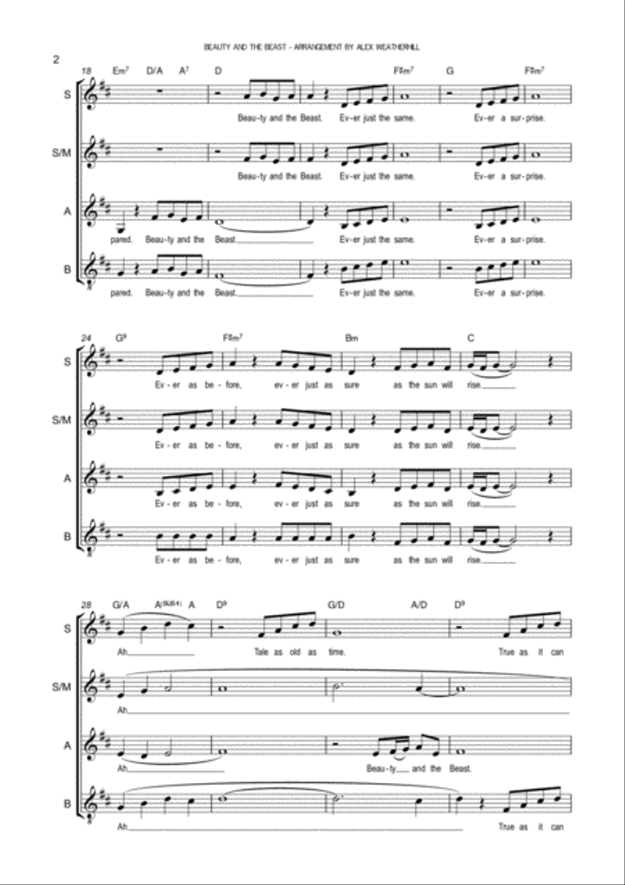 Beauty And The Beast Small Ensemble scores gallery preview page 2