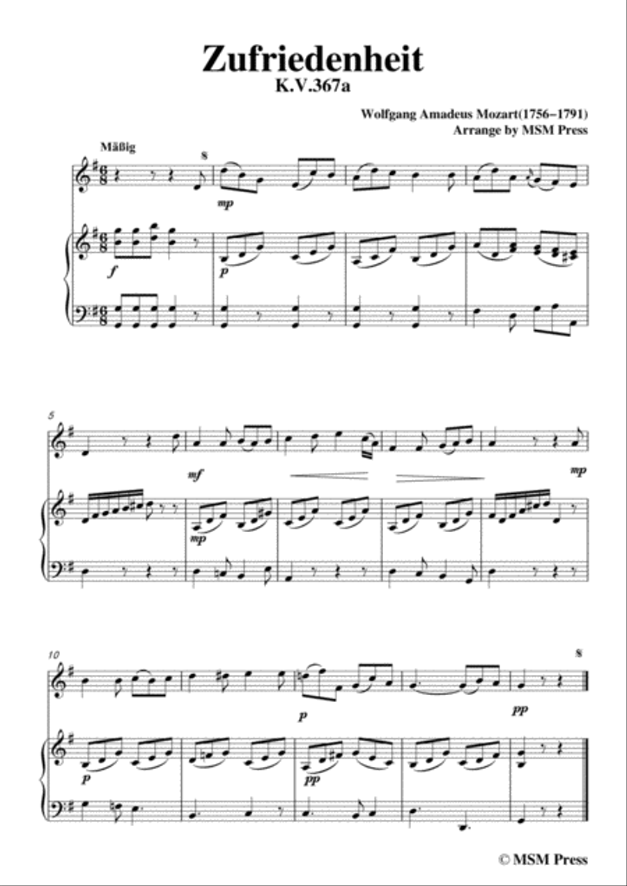 Mozart-Zufriedenheit,for Flute and Piano Flute Solo scores gallery preview page 3