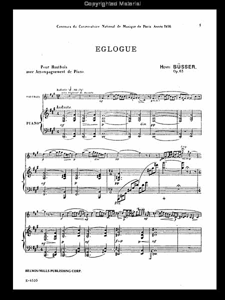 Eglogue, Op. 63