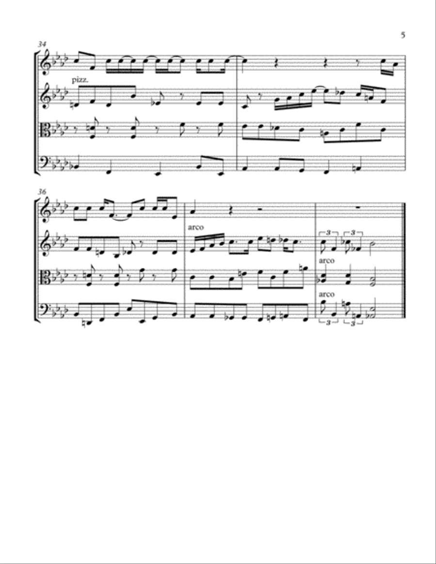 Is You Is, Or Is You Ain't My Baby String Quartet scores gallery preview page 5