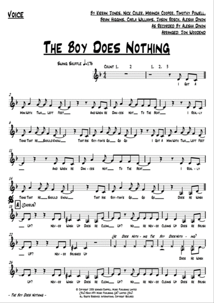 The Boy Does Nothing Jazz Ensemble scores gallery preview page 2