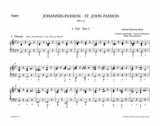 Book cover for St. John Passion BWV 245