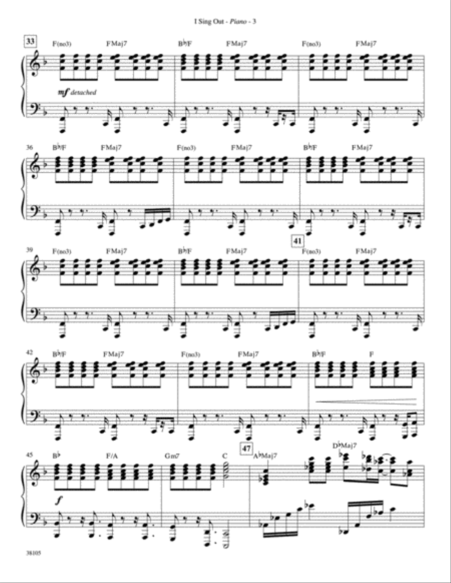 I Sing Out: Piano Accompaniment Piano Accompaniment scores gallery preview page 3
