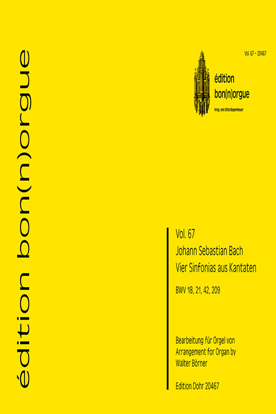 Vier Sinfonias aus Kantaten (für Orgel) Organ scores gallery preview page 1