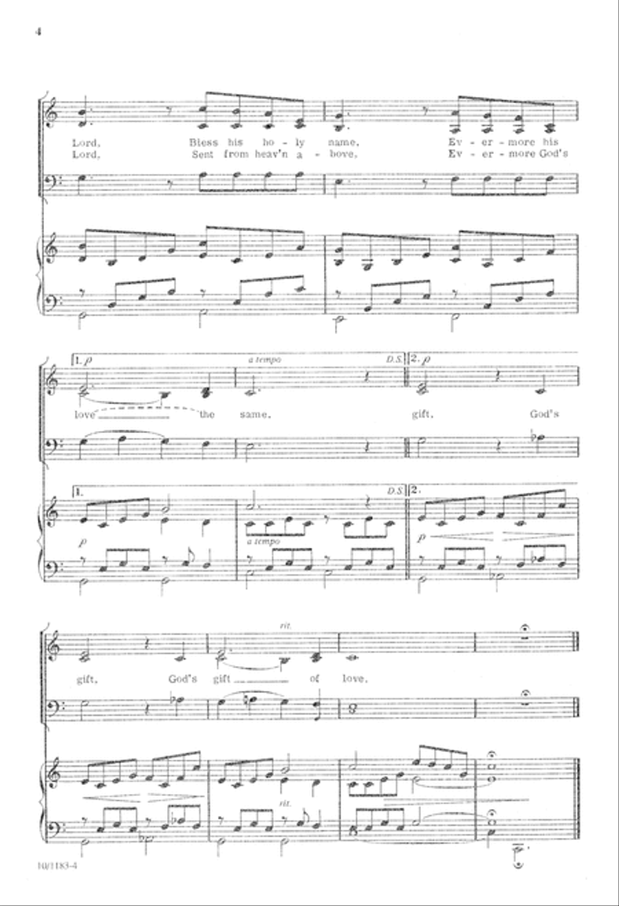 God's Gift of Love God's Gift of Love 3-Part scores gallery preview page 4