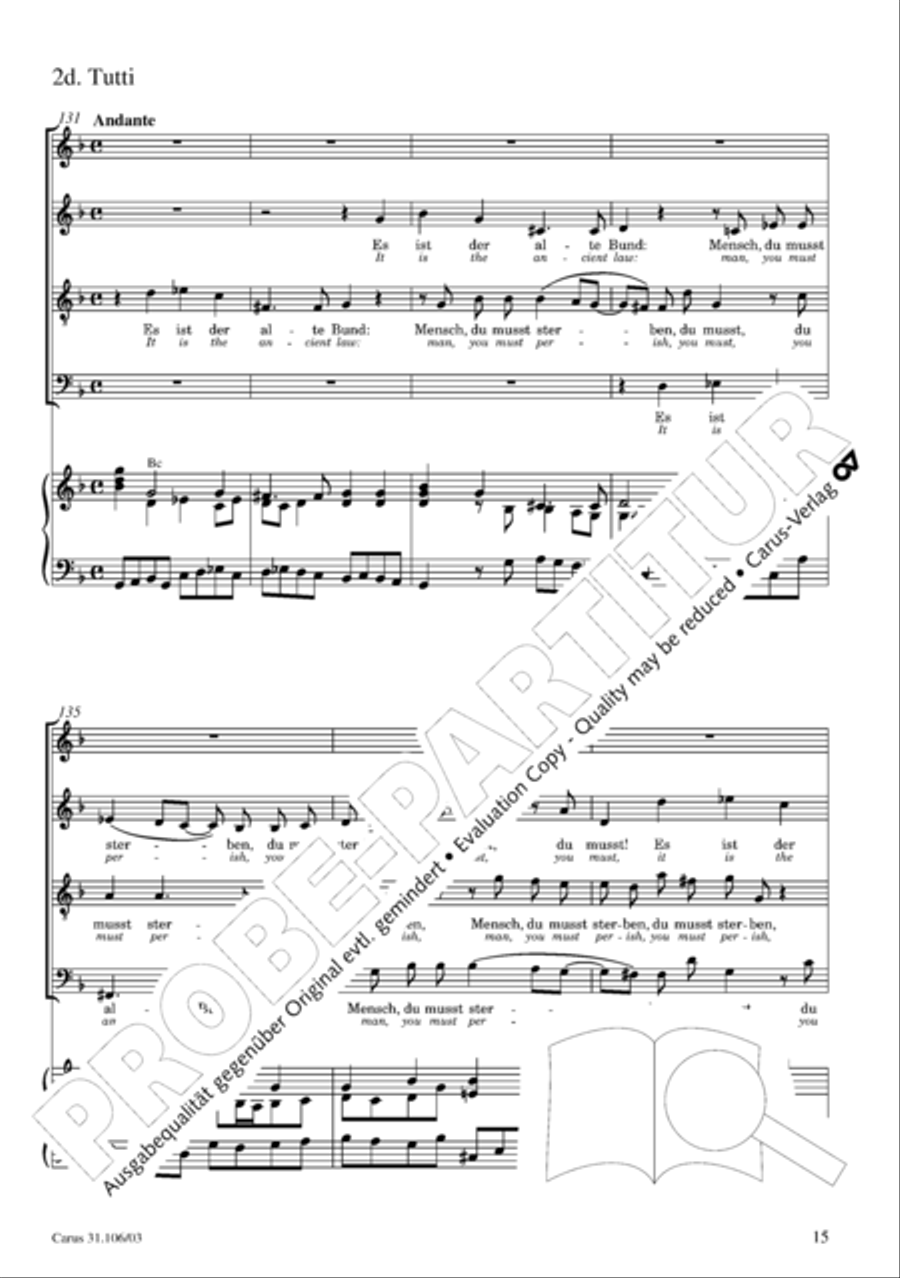 God's own time is the time appointed (Gottes Zeit ist die allerbeste Zeit) 4-Part scores gallery preview page 15