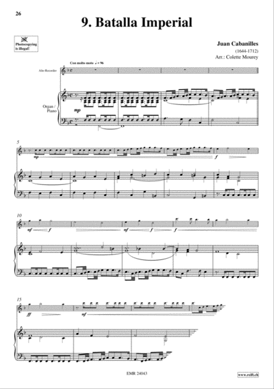 40 Greatest Baroque Hits Volume 1 Alto Recorder scores gallery preview page 11