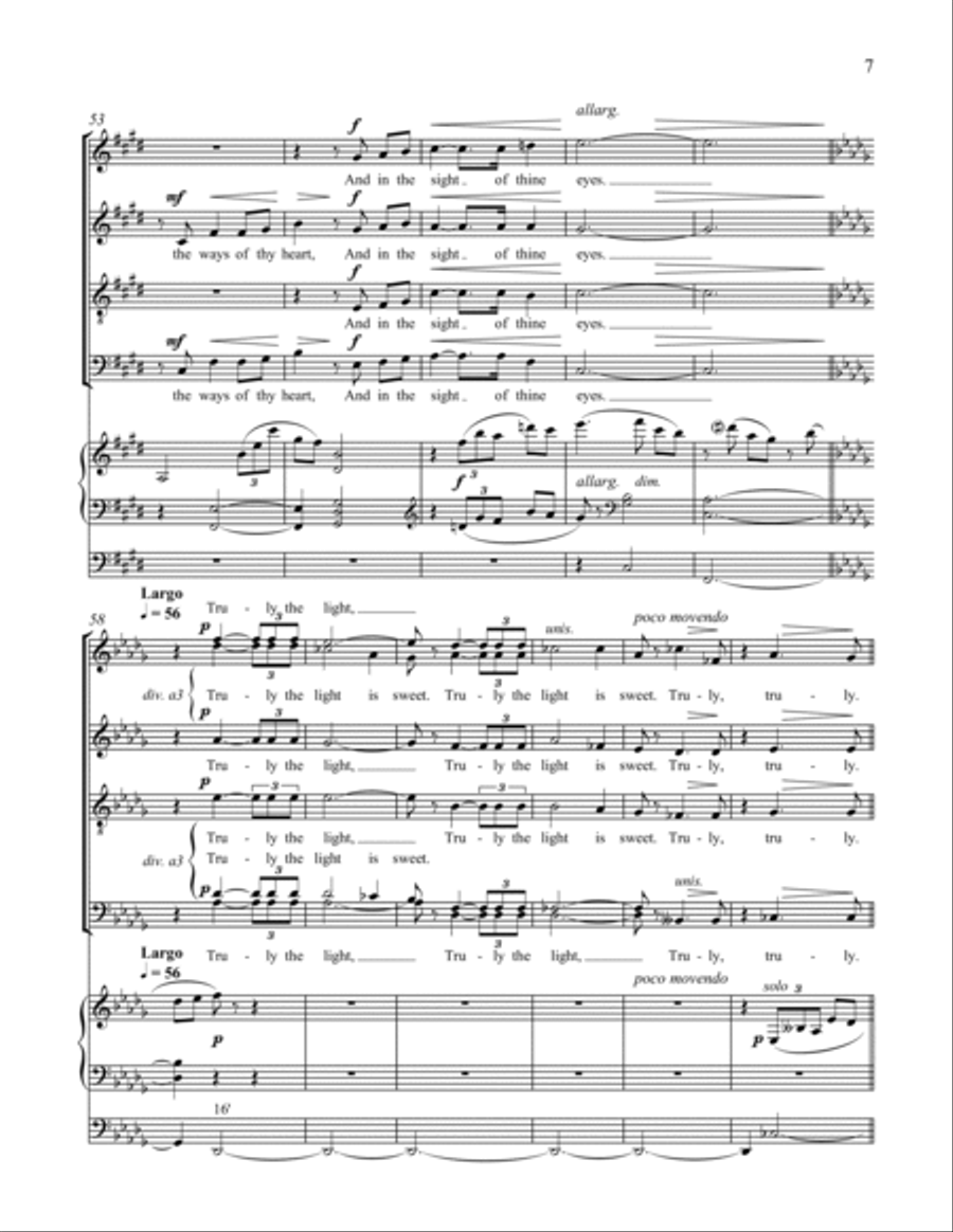 Truly the Light is Sweet Divisi scores gallery preview page 11