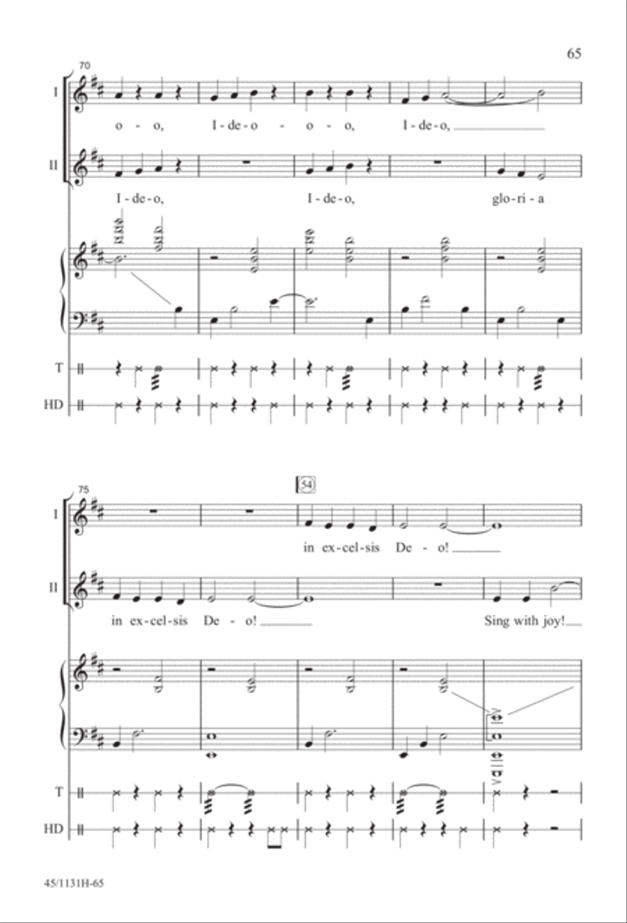 Singable Solutions for Winter Holidays 2-Part scores gallery preview page 65