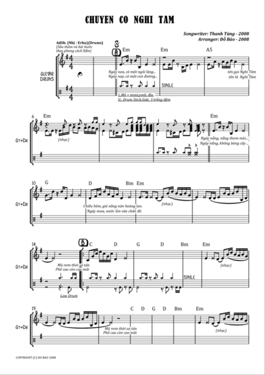 Chuyện Cổ Nghi Tàm (arrangemet) Small Ensemble scores gallery preview page 1