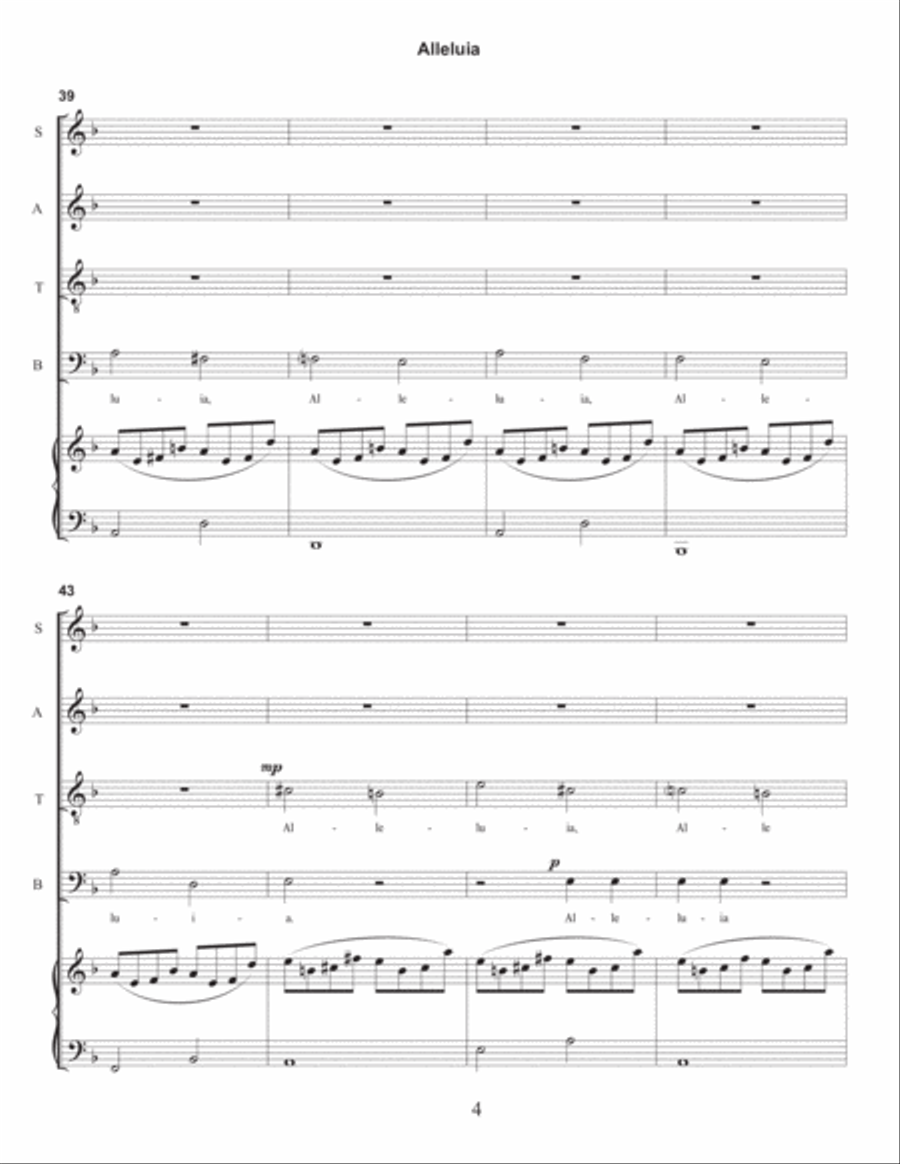Alleluia 4-Part scores gallery preview page 4