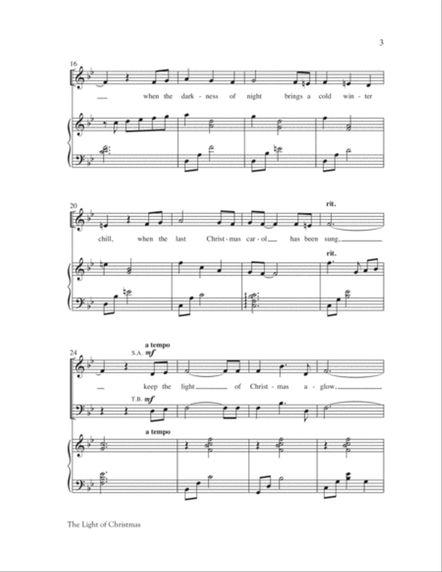 The Light of Christmas The Light of Christmas 4-Part scores gallery preview page 3