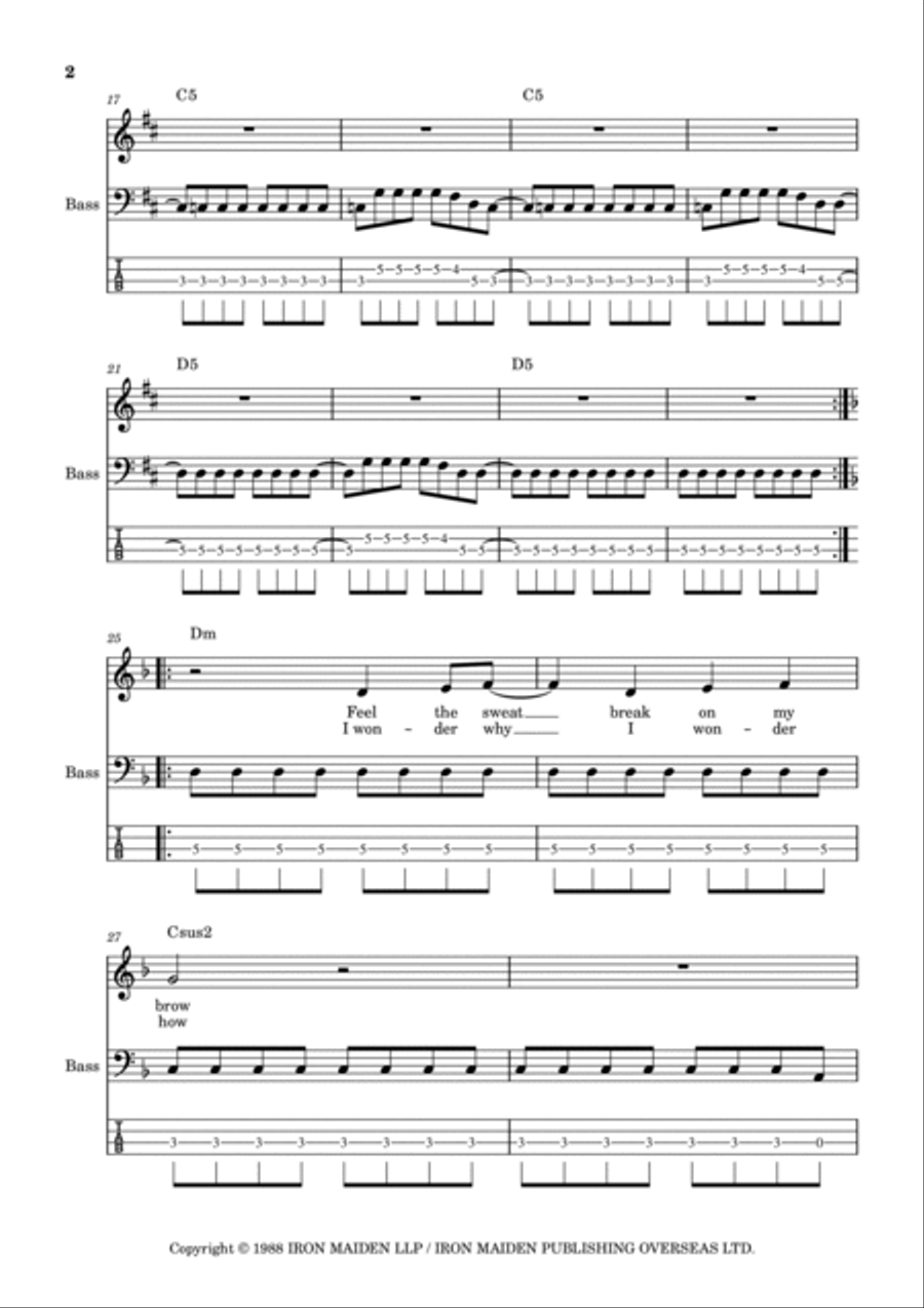 The Clairvoyant The Clairvoyant Bass Guitar scores gallery preview page 2