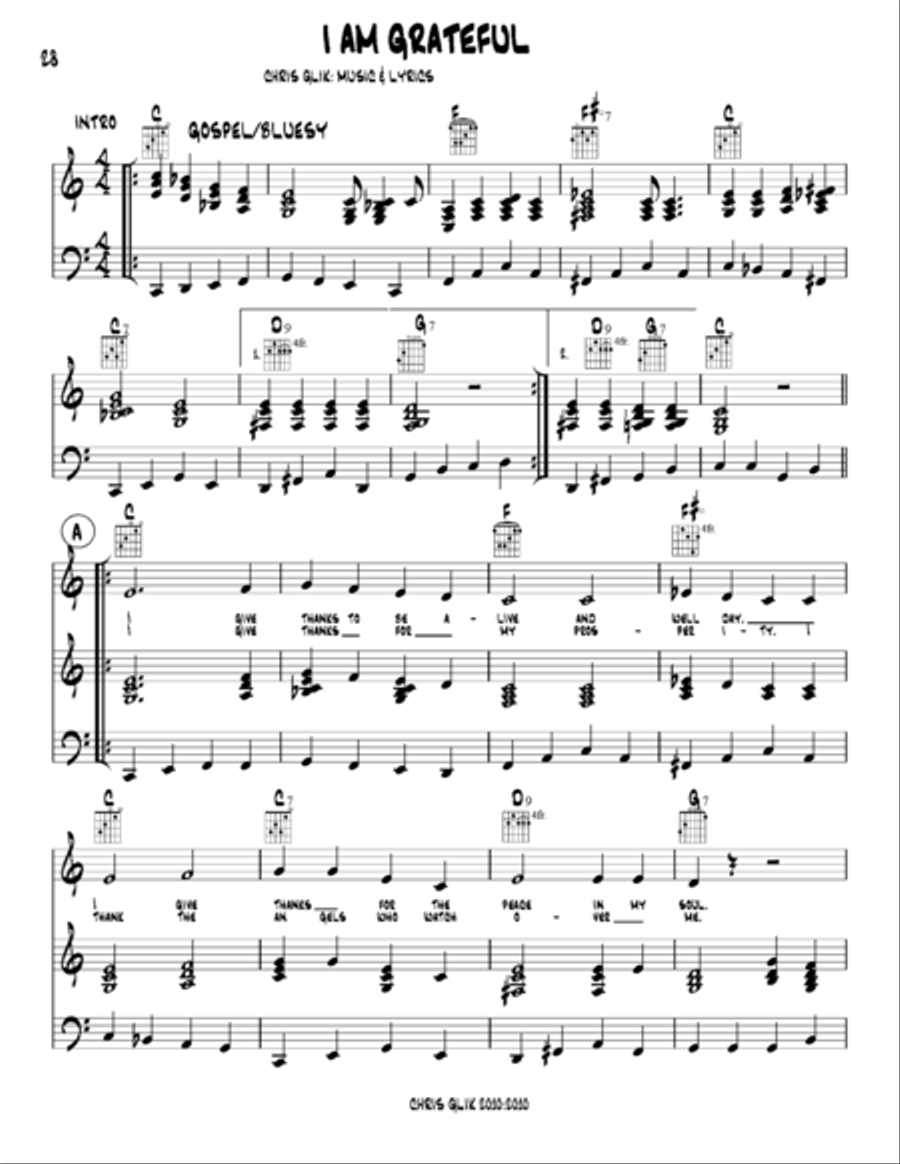 I am Grateful I am Grateful Voice scores gallery preview page 1