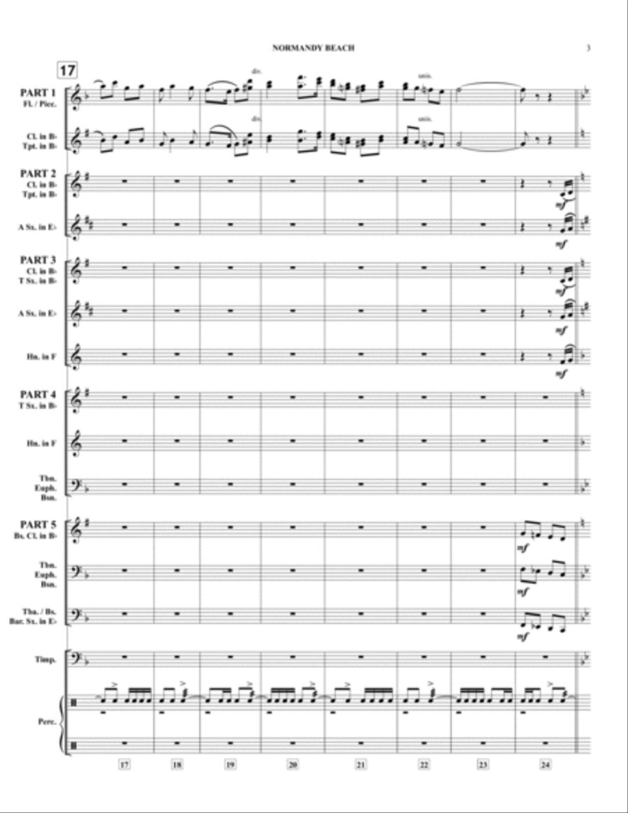 Normandy Beach Concert Band scores gallery preview page 3
