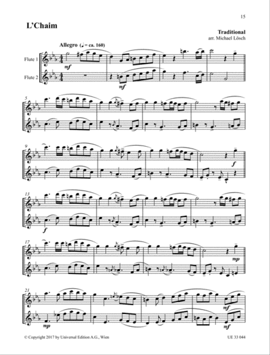 Klezmer Flute Duets Flute Duet scores gallery preview page 7