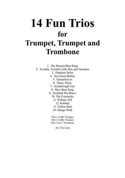 14 Fun Trios For Trumpet, Trumpet And Trombone image number null