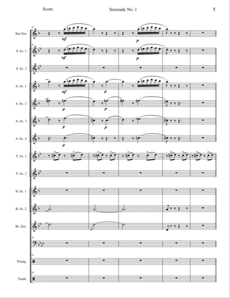 Serenade No. 1 Serenade No. 1 Woodwind Ensemble scores gallery preview page 5