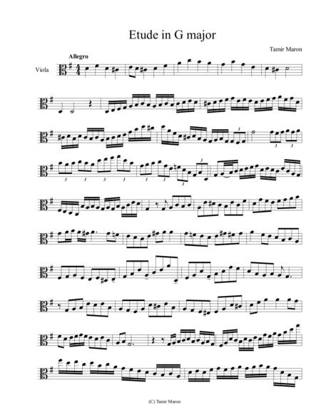 Viola Etude in G Major