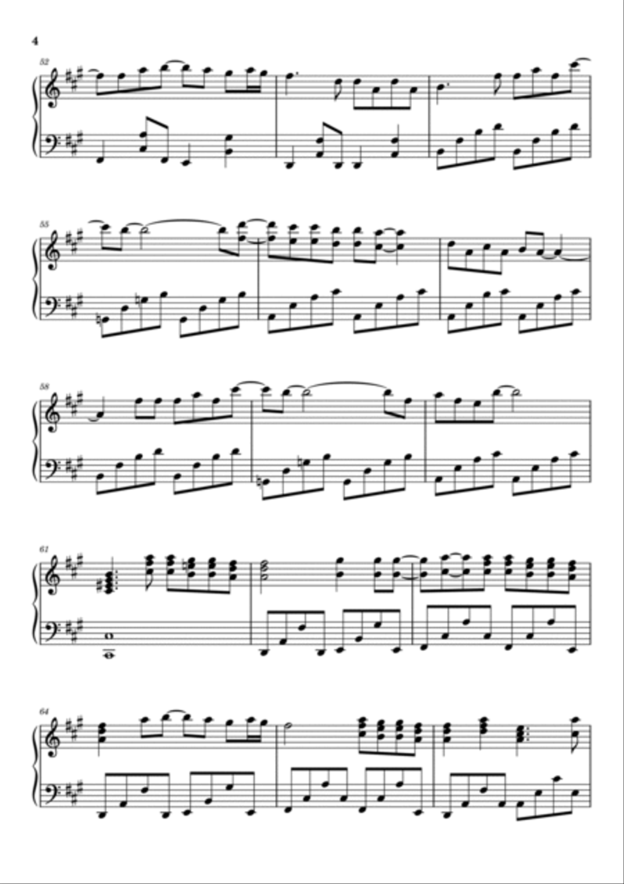 Everytime We Touch Piano Solo scores gallery preview page 4
