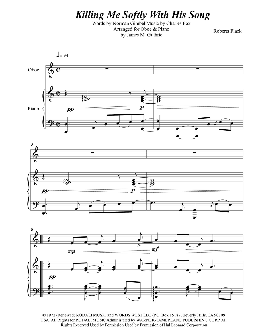 Killing Me Softly With His Song