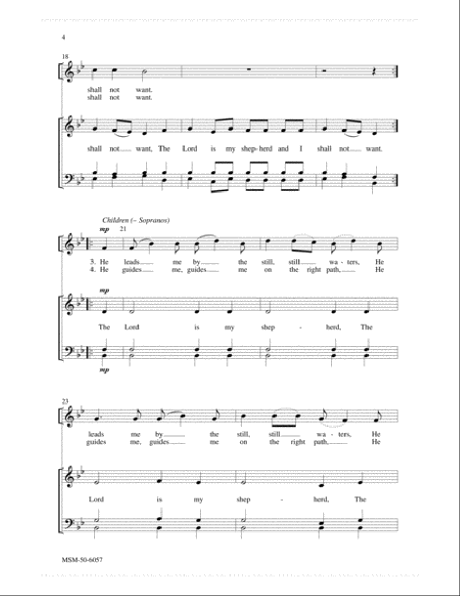 The Lord Is My Shepherd 4-Part scores gallery preview page 4