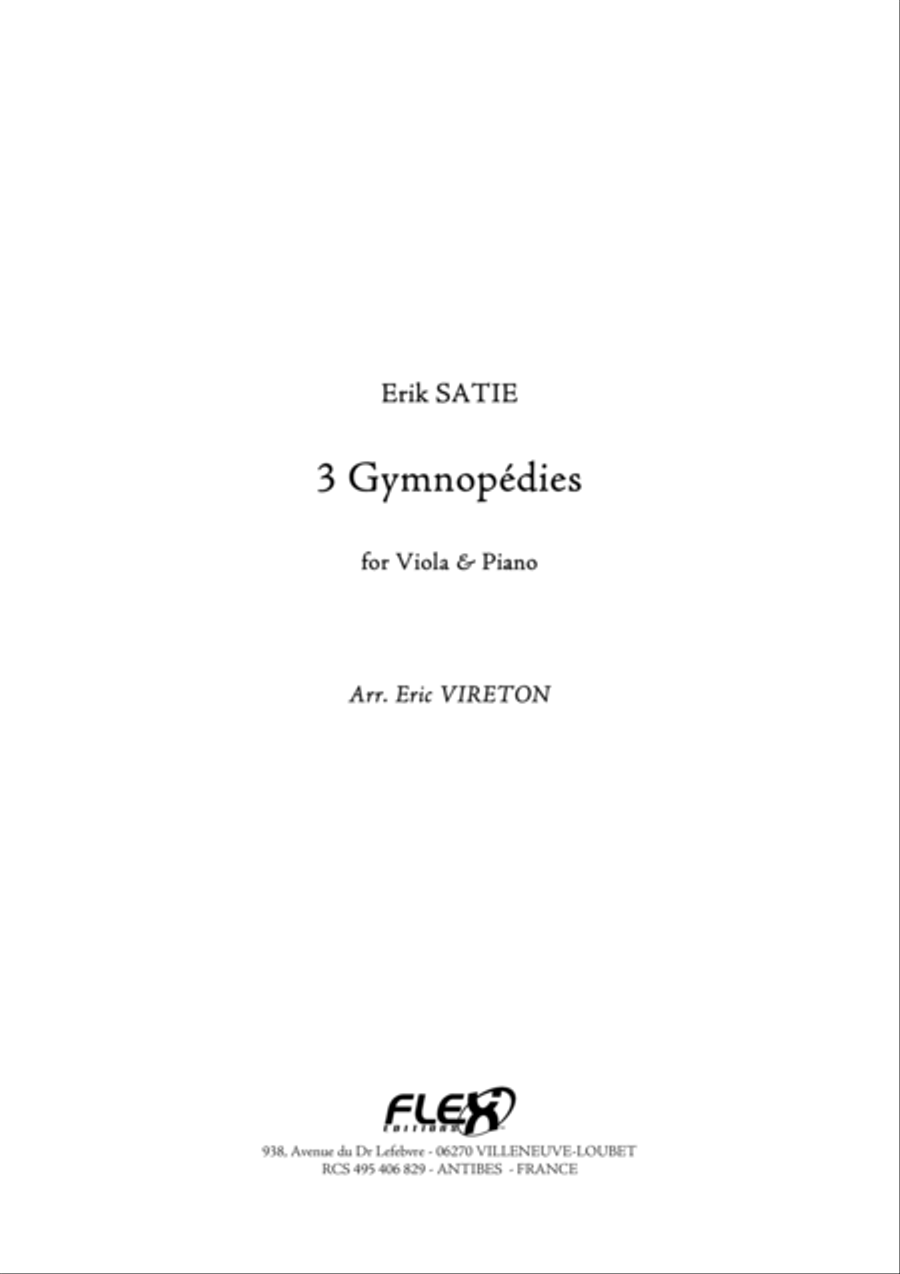 3 Gymnopedies Piano Accompaniment scores gallery preview page 1