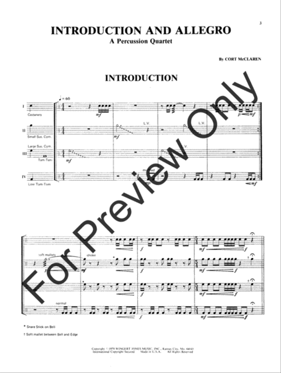 Introduction and Allegro Percussion scores gallery preview page 3